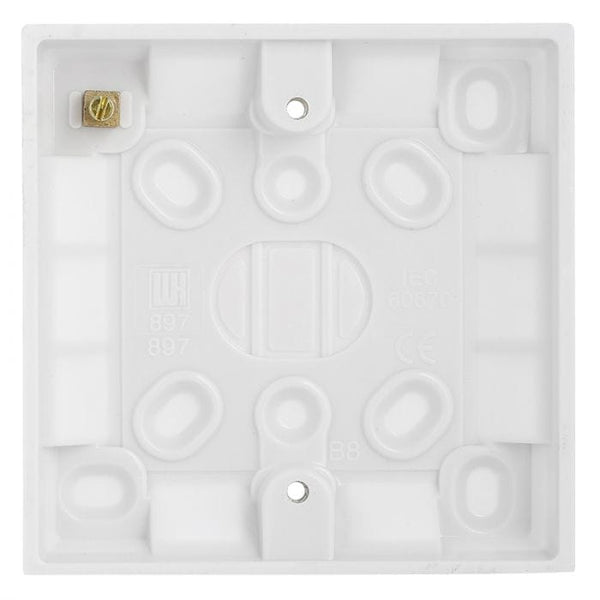 Spare and Square Electrical Miscellaneous Jegs 18mm Single Pattress Box JF782A - Buy Direct from Spare and Square