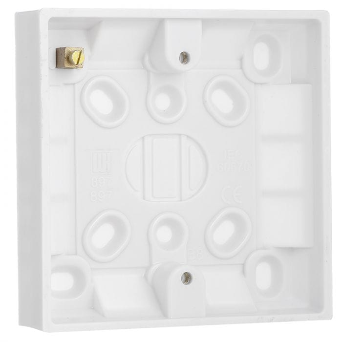 Spare and Square Electrical Miscellaneous Jegs 18mm Single Pattress Box JF782A - Buy Direct from Spare and Square