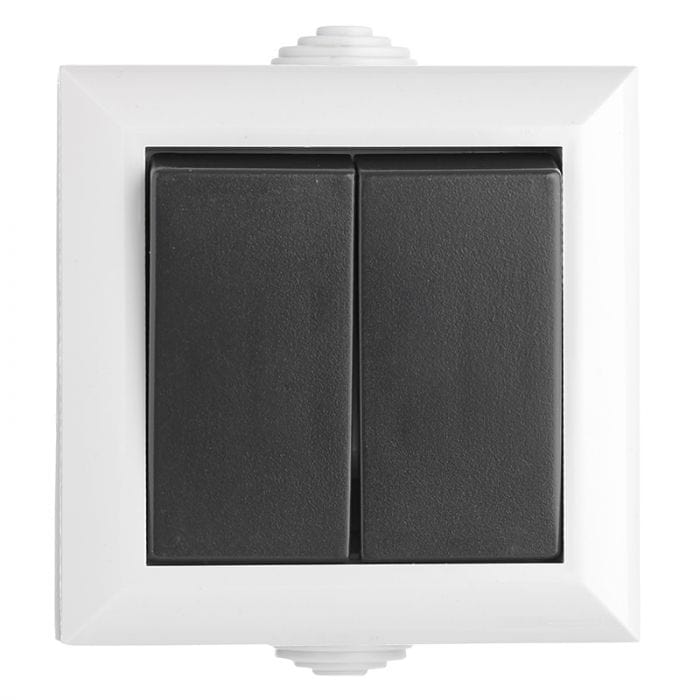 Spare and Square Electrical Miscellaneous Jegs 2 Gang 1 Way Ip54 Weatherproof Switch JF216D - Buy Direct from Spare and Square