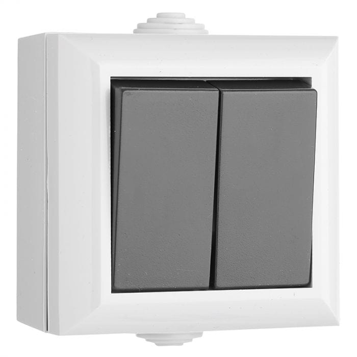 Spare and Square Electrical Miscellaneous Jegs 2 Gang 1 Way Ip54 Weatherproof Switch JF216D - Buy Direct from Spare and Square