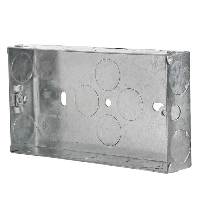 Spare and Square Electrical Miscellaneous Jegs 2 Gang 25mm Metal Back Box PPJ117A - Buy Direct from Spare and Square