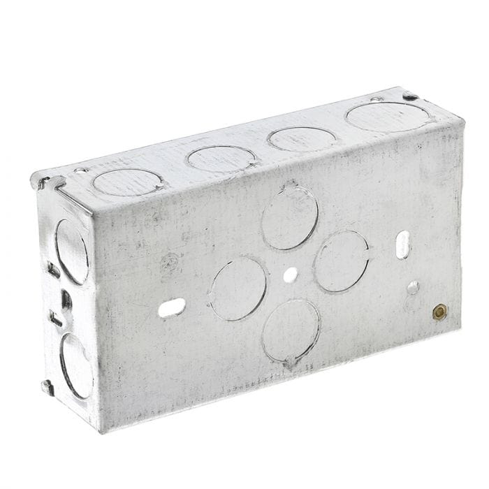 Spare and Square Electrical Miscellaneous Jegs 2 Gang 35mm Metal Back Box PPJ117 - Buy Direct from Spare and Square