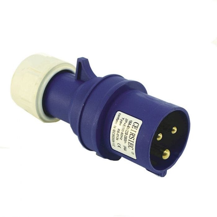 Spare and Square Electrical Miscellaneous Jegs 2 P And E 16A 230V Industrial Plug Blue JF561 - Buy Direct from Spare and Square