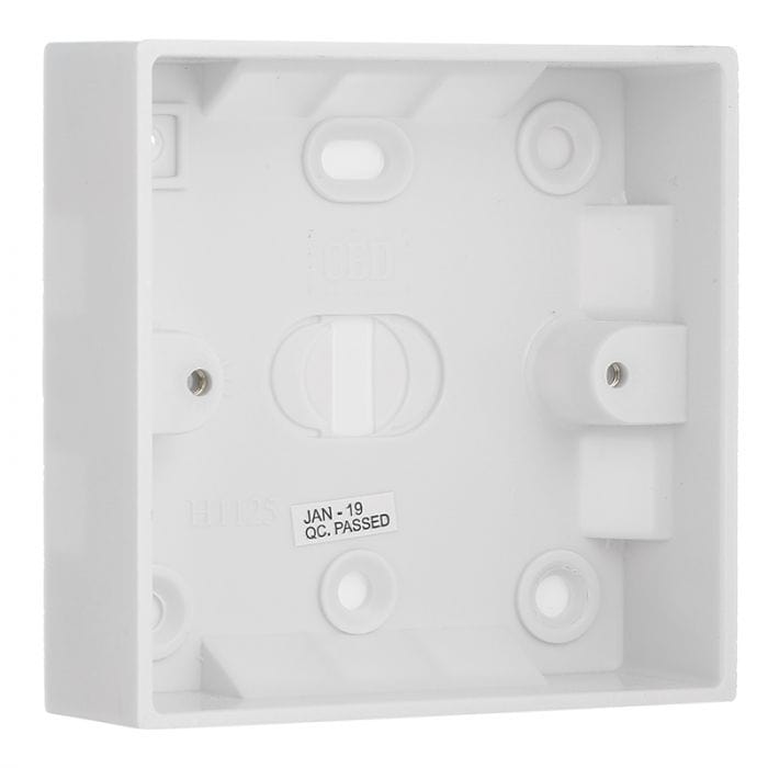 Spare and Square Electrical Miscellaneous Jegs 25mm Single Plastic Back Box JF782C - Buy Direct from Spare and Square