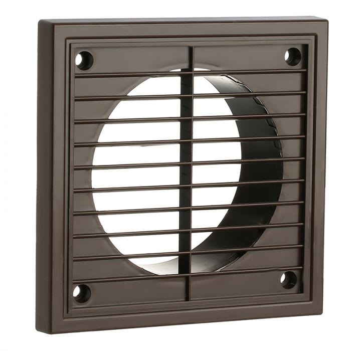 Spare and Square Electrical Miscellaneous Jegs 4 Inch Fixed Louvre Grill Brown JM055BR - Buy Direct from Spare and Square