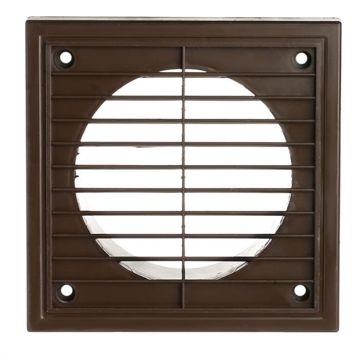 Spare and Square Electrical Miscellaneous Jegs 4 Inch Fixed Louvre Grill Brown JM055BR - Buy Direct from Spare and Square