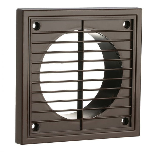 Spare and Square Electrical Miscellaneous Jegs 4 Inch Fixed Louvre Grill Brown JM055W - Buy Direct from Spare and Square