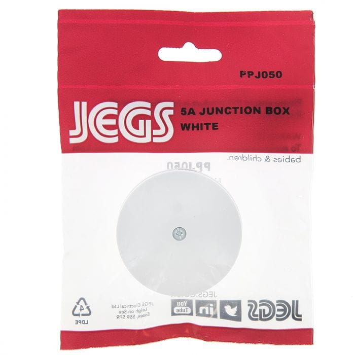 Spare and Square Electrical Miscellaneous Jegs 5 Amp Small Junction Box PPJ050 - Buy Direct from Spare and Square