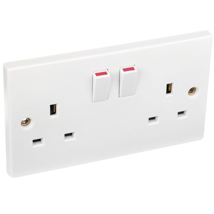 Spare and Square Electrical Miscellaneous Jegs Asta Approved 2 Gang Flush Switched Socket Pre Pack PPJ072T - Buy Direct from Spare and Square