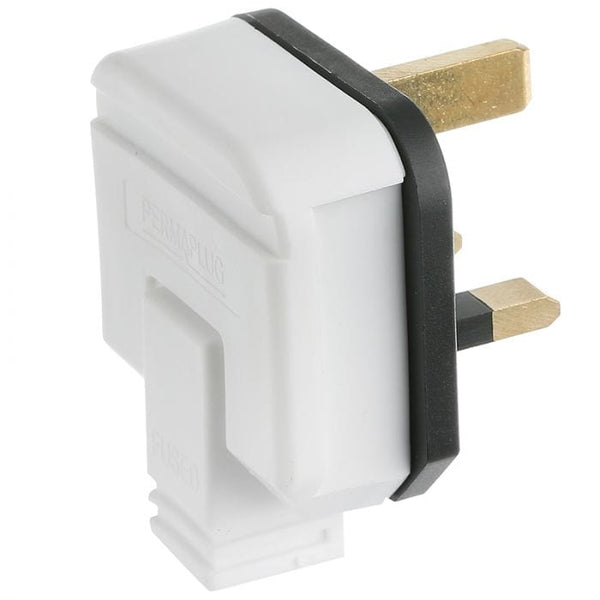 Spare and Square Electrical Miscellaneous Jegs Perma 13 Amp Rubber Plug White PPJ010PW - Buy Direct from Spare and Square