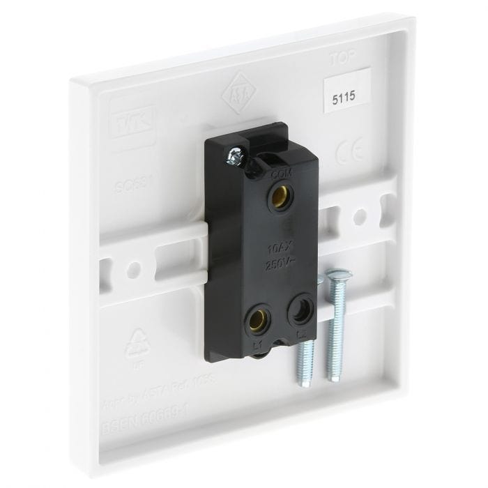 Spare and Square Electrical Miscellaneous Jegs Single Wall Switch - 1 Way - Flush PPJ073T - Buy Direct from Spare and Square