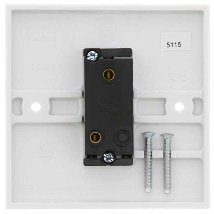 Spare and Square Electrical Miscellaneous Jegs Single Wall Switch - 1 Way - Flush PPJ073T - Buy Direct from Spare and Square