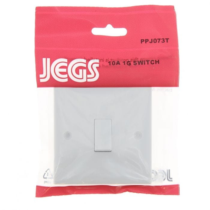 Spare and Square Electrical Miscellaneous Jegs Single Wall Switch - 1 Way - Flush PPJ073T - Buy Direct from Spare and Square