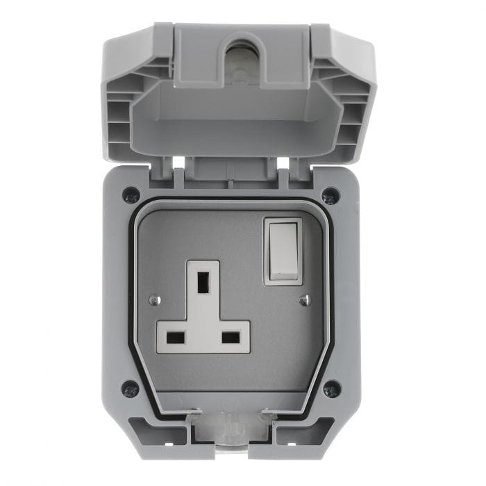 Spare and Square Electrical Miscellaneous Lyvia Outdoor Socket - 1 Gang - 13 Amp JF552 - Buy Direct from Spare and Square