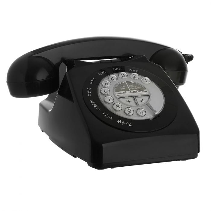 Spare and Square Electrical Miscellaneous Mayfair 2 Piece Retro Dial Telephone - Black JAA546 - Buy Direct from Spare and Square