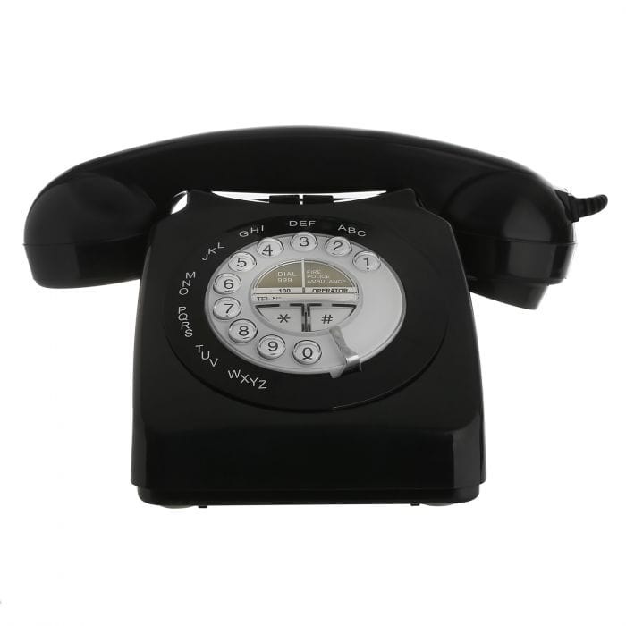 Spare and Square Electrical Miscellaneous Mayfair 2 Piece Retro Dial Telephone - Black JAA546 - Buy Direct from Spare and Square