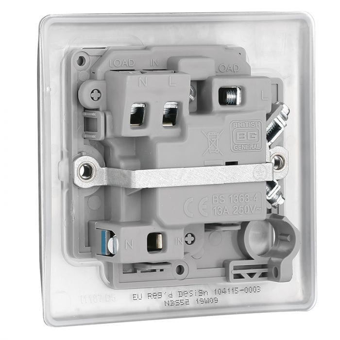 Spare and Square Electrical Miscellaneous Nexus 13A Switched Fused Spur Neon Brushed Stainless Steel JF476NSS - Buy Direct from Spare and Square