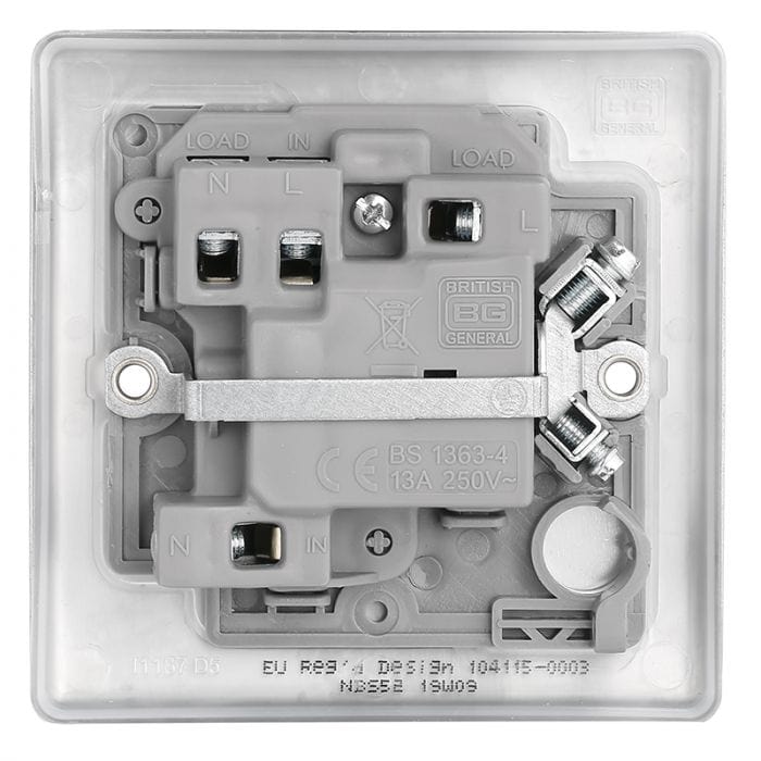 Spare and Square Electrical Miscellaneous Nexus 13A Switched Fused Spur Neon Brushed Stainless Steel JF476NSS - Buy Direct from Spare and Square