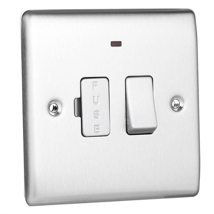 Spare and Square Electrical Miscellaneous Nexus 13A Switched Fused Spur Neon Brushed Stainless Steel JF476NSS - Buy Direct from Spare and Square