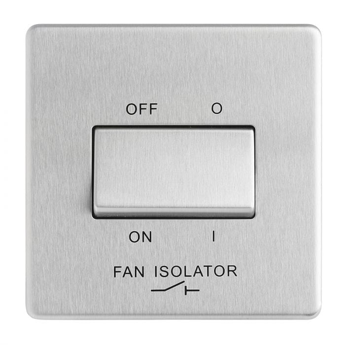 Spare and Square Electrical Miscellaneous Nexus 3 Pole Fan Isolator Switch Stainless Steel JF463SS - Buy Direct from Spare and Square