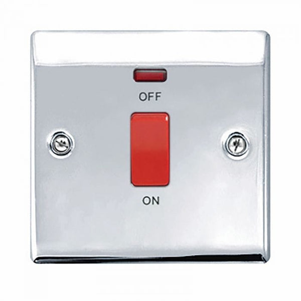 Spare and Square Electrical Miscellaneous Nexus 45A Dp Switch And Neon Polished Chrome JF135B - Buy Direct from Spare and Square