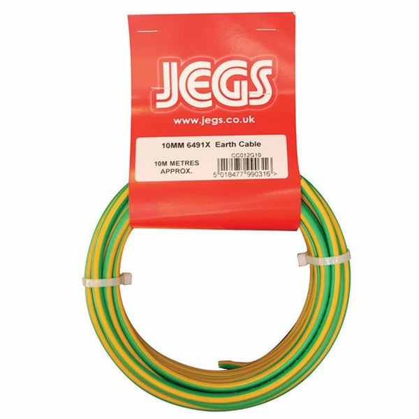 Spare and Square Extension Leads Jegs 10m X 10mm 6491X Earth Cable 6491X CC012G10 - Buy Direct from Spare and Square