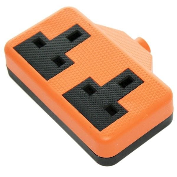 Spare and Square Extension Leads Jegs 2 Gang Trailing Socket Orange JF067T - Buy Direct from Spare and Square