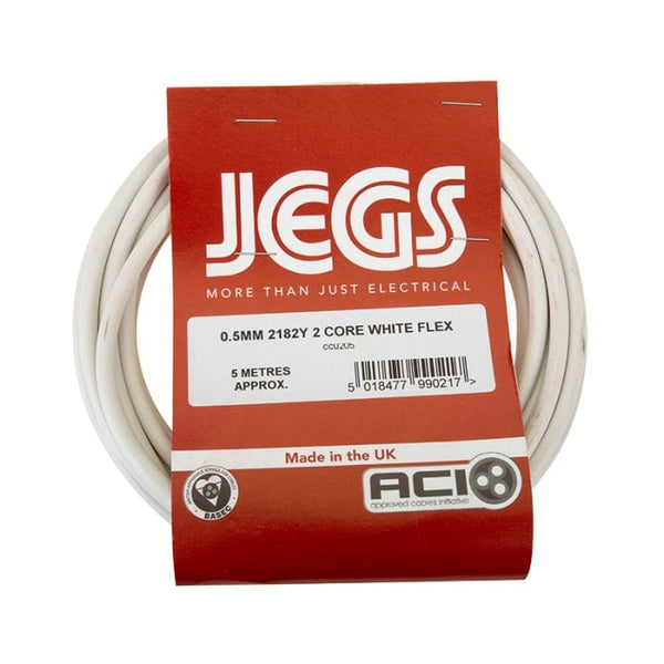 Spare and Square Extension Leads Jegs 5m X 0.5mm 2 Core Round Flex CC0205 - Buy Direct from Spare and Square