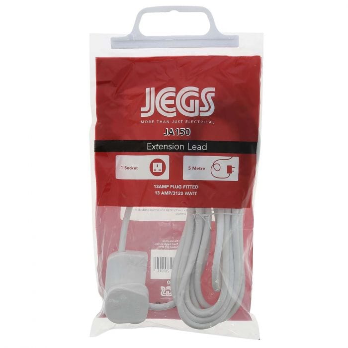 Spare and Square Extension Leads Jegs Extension Lead - 1 Gang - 5m JA150 - Buy Direct from Spare and Square