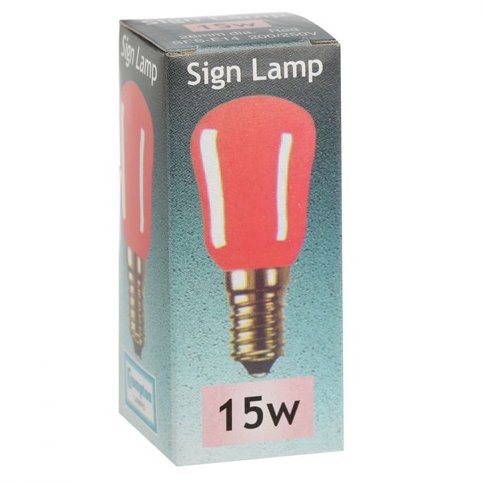 Spare and Square Fridge Freezer Spares Crompton 15W SES Pygmy Bulb - Red JD031R - Buy Direct from Spare and Square