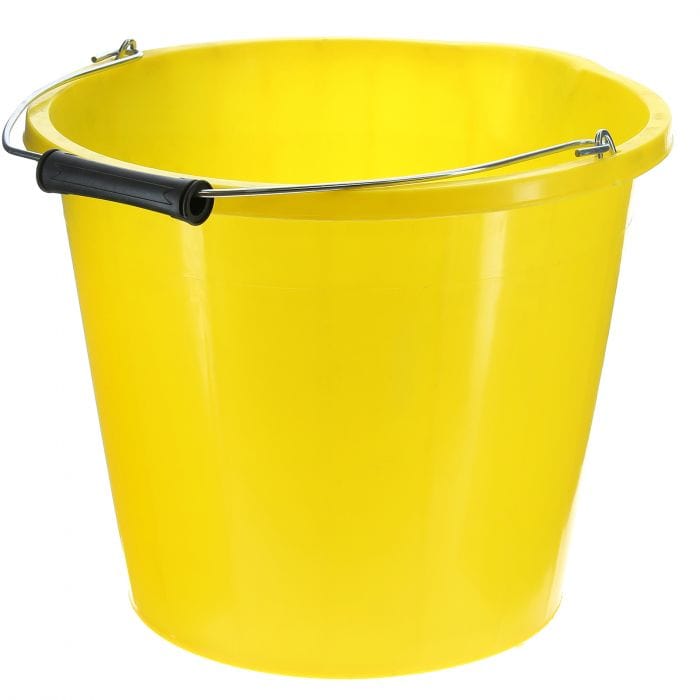 Spare and Square Garden Jegs 14 Litre Yellow Builders Bucket HP101 - Buy Direct from Spare and Square