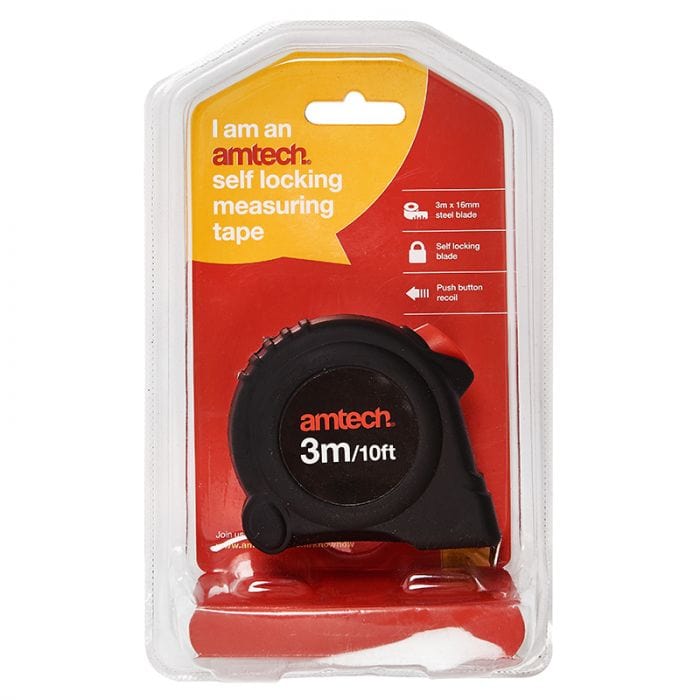 Spare and Square Hand Tools Amtech 3M Self - Locking Measuring Tape JL193C - Buy Direct from Spare and Square