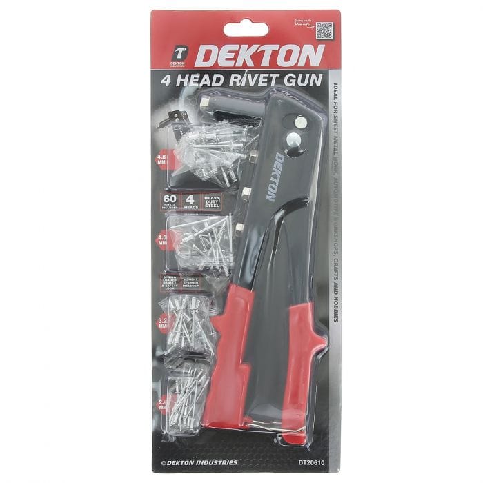 Spare and Square Hand Tools Dekton 4 Head Rivet Gun DT20610 - Buy Direct from Spare and Square