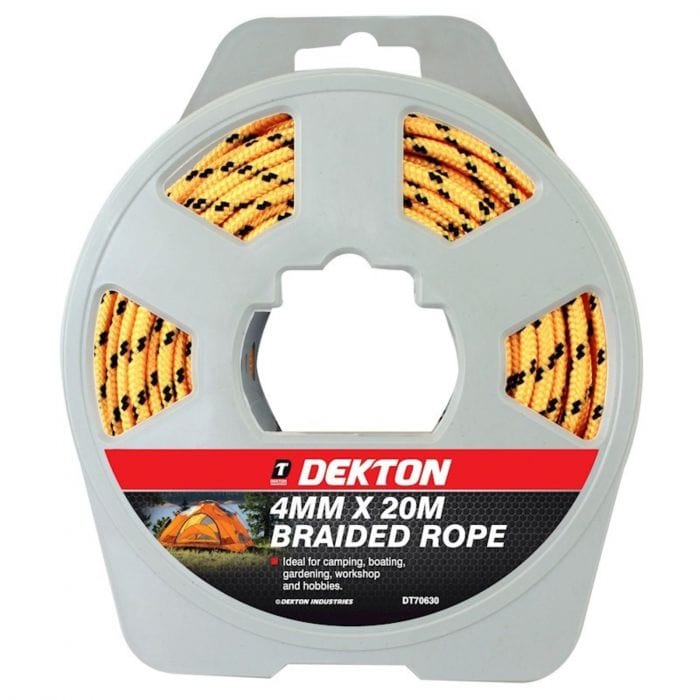 Spare and Square Hand Tools Dekton 4mm X 20mm Braided Rope JLD349 - Buy Direct from Spare and Square