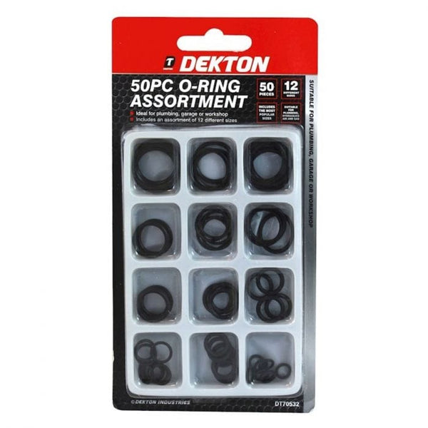 Spare and Square Hand Tools Dekton 50Pc O - Ring Assortment White Case JL094H - Buy Direct from Spare and Square