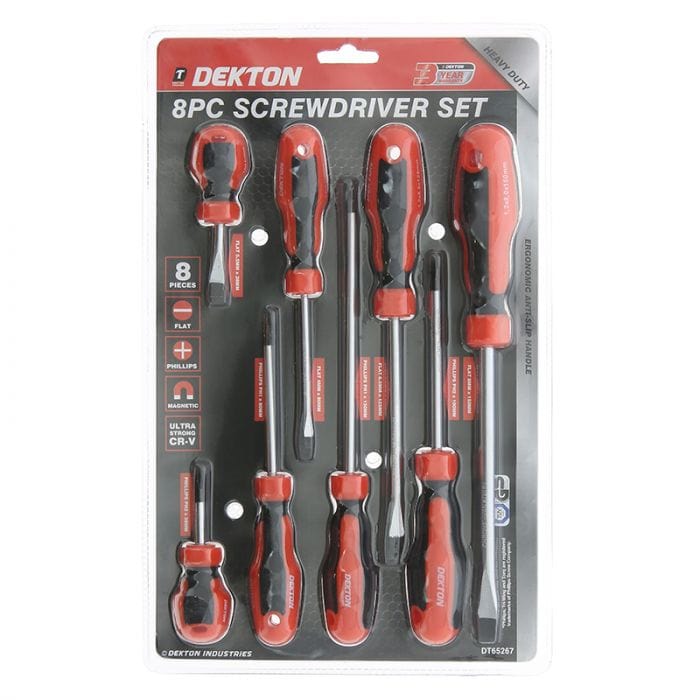 Spare and Square Hand Tools Dekton 8 Piece Screwdriver Set JLD285 - Buy Direct from Spare and Square