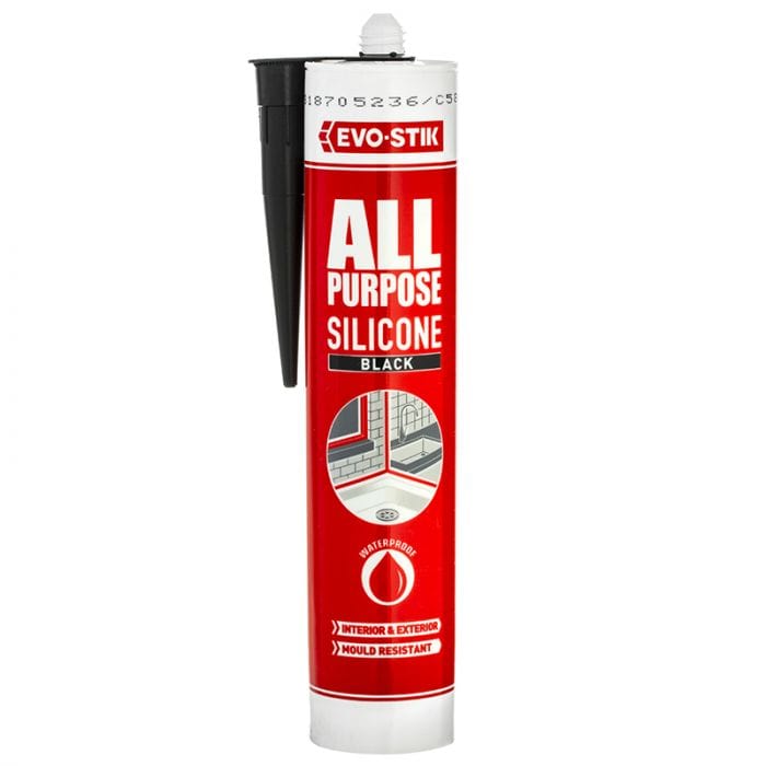 Spare and Square Hand Tools Evostik General Purpose Silicone Sealant Black JEV958 - Buy Direct from Spare and Square