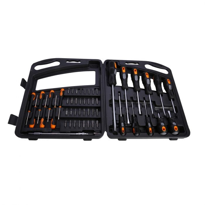 Spare and Square Hand Tools Tool Set Screwdriver Drill Bit Set With Soft Grip Handles (52 Piece) MIS203 - Buy Direct from Spare and Square