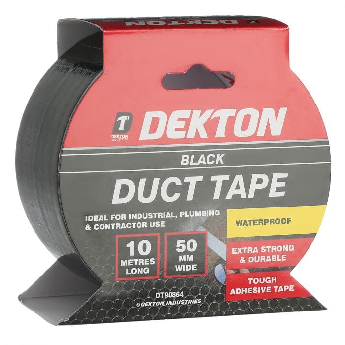 Spare and Square Home Miscellaneous Dekton Black Duct Tape - 10m DT90863 - Buy Direct from Spare and Square