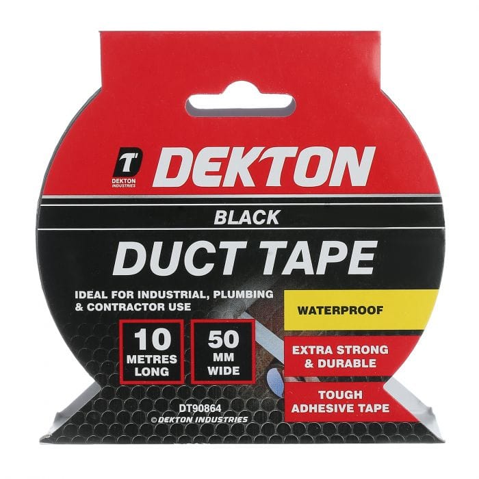 Spare and Square Home Miscellaneous Dekton Black Duct Tape - 10m DT90864 - Buy Direct from Spare and Square