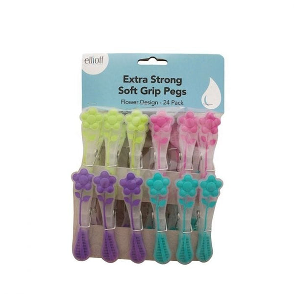 Spare and Square Home Miscellaneous Jegs 24 Soft Grip Clothes Pegs HH191 - Buy Direct from Spare and Square