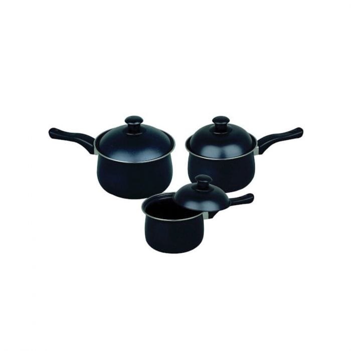 Spare and Square Home Miscellaneous Jegs 3 Piece Non Stick Saucepan Set With Lids HE50008 - Buy Direct from Spare and Square