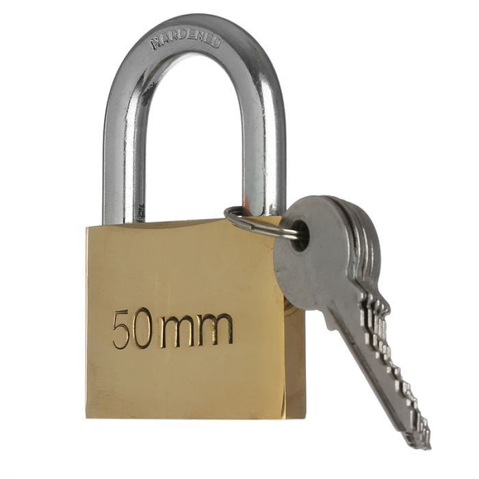 Spare and Square Home Miscellaneous Jegs 50mm Brass Padlock With 6 Keys JL083N - Buy Direct from Spare and Square