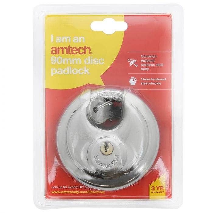 Spare and Square Home Miscellaneous Jegs 90mm Disc Padlock With 2 Keys JL082D - Buy Direct from Spare and Square