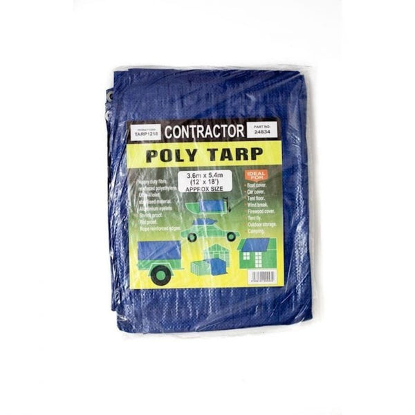 Spare and Square Home Miscellaneous Jegs Blue Tarpaulin 12ft X18ft - 90gsm HW049 - Buy Direct from Spare and Square