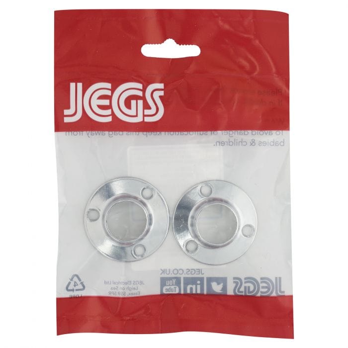 Spare and Square Home Miscellaneous Jegs Chrome Rail End Socket (Pack Of 2) - 19mm PJH155 - Buy Direct from Spare and Square