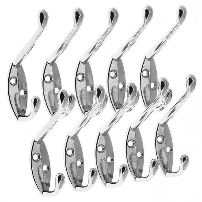 Spare and Square Home Miscellaneous Jegs Hat And Coat Hook Chrome Pk10 JAT125 - Buy Direct from Spare and Square