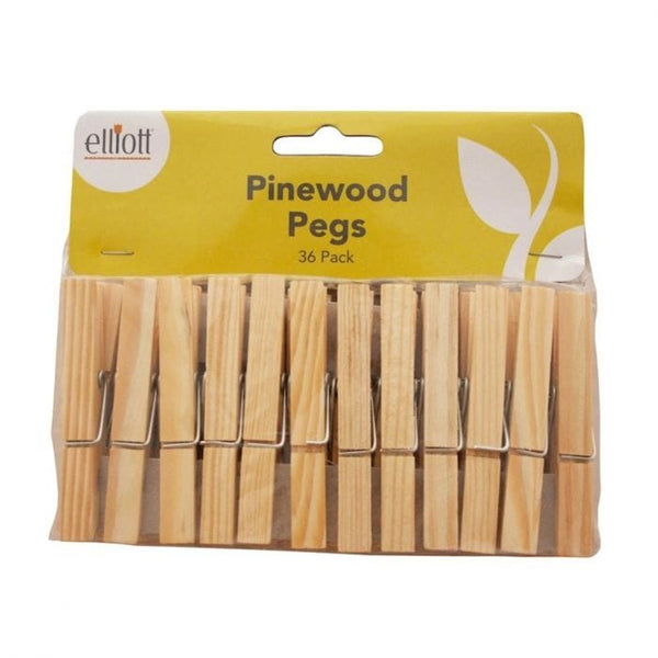 Spare and Square Home Miscellaneous Jegs Pk36 Clothes Pegs Pinewood HH044 - Buy Direct from Spare and Square