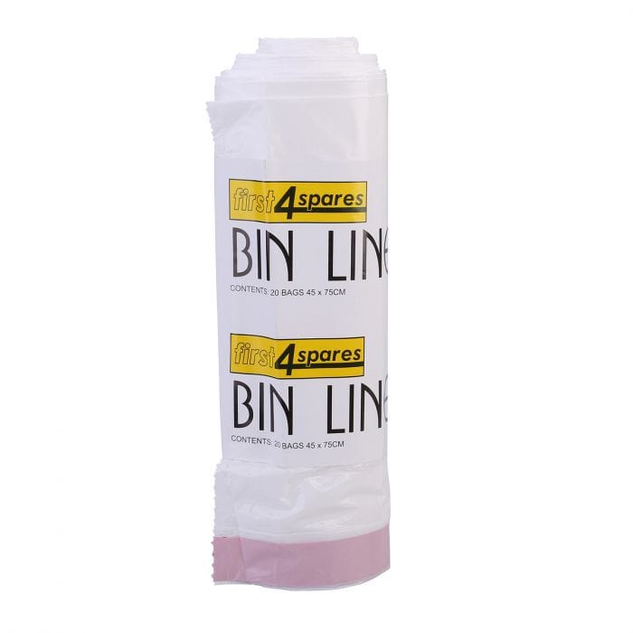 Spare and Square Home Miscellaneous Tie Handle Bin Liners 30 Litre - 45cm X 75cm - Suitable For Brabantia Bins (Pack Of 20) MIS325S - Buy Direct from Spare and Square