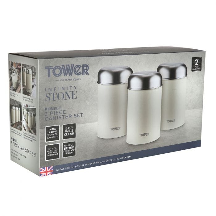 Spare and Square Home Miscellaneous Tower Infinity Stone Storage Cannisters (Set Of 3) T826101PEB - Buy Direct from Spare and Square
